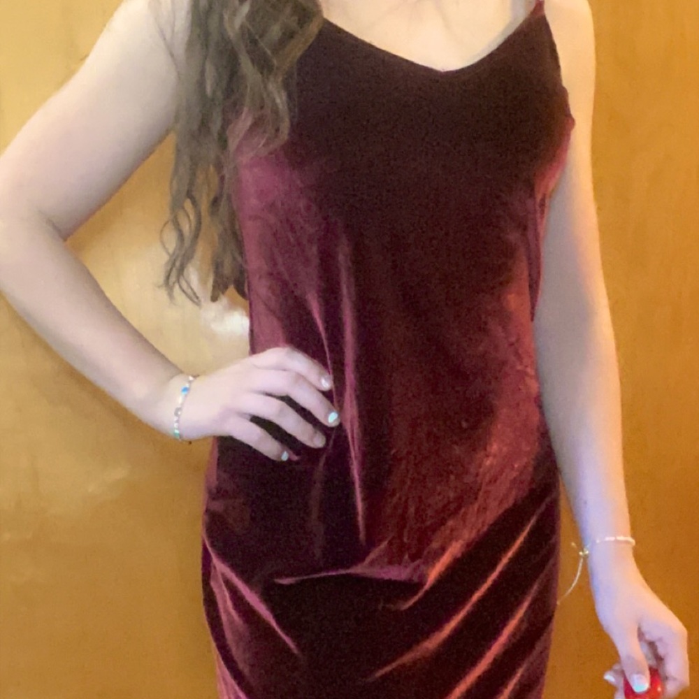 Hollister Red Velour Dress